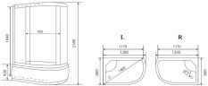 Timo eco TE-0720 R душевая кабина 120*80*218
