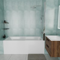 Ванна акриловая Vincea VBT-2G170-LG с ножками 1700*700*470, пристенная, цвет белый