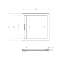 Поддон из искусственного мрамора CEZARES TRAY-AS-A-80-30-W