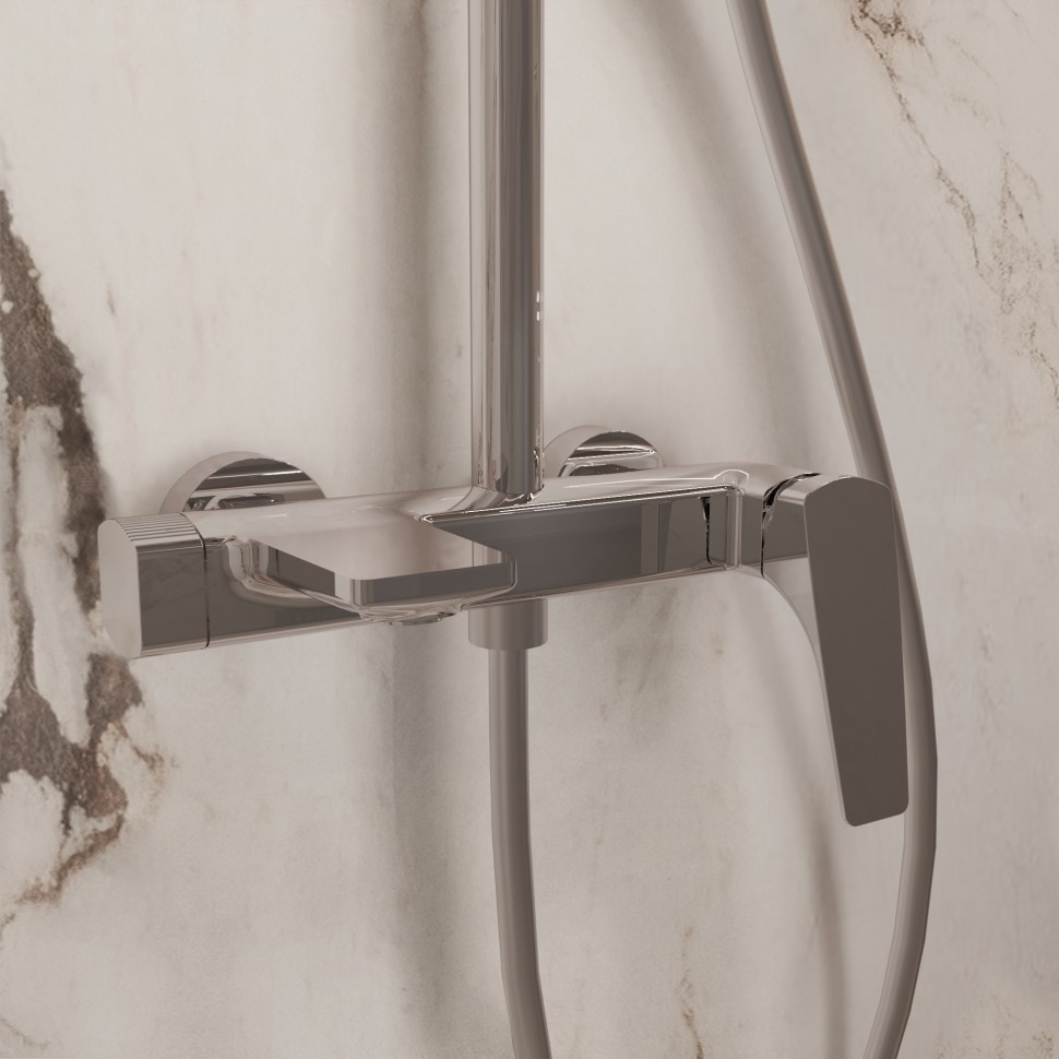 Душевая стойка Puro VSFS-5P1CH с изливом, хром