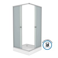 Душевой уголок Niagara Eco NG-009-14Q (90х90х195) низкий поддон(13см),стекло матовое,2 места
