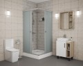 Душевой уголок Niagara Eco NG-009-14Q (90х90х195) низкий поддон(13см),стекло матовое,2 места