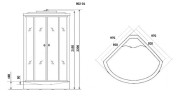 Душевая кабина Niagara Ultra NG-902-01 (100х100х220) низкий поддон(16см),стекло тонированное,5 мест