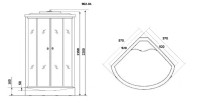 Душевая кабина Niagara Ultra NG-902-01 (100х100х220) низкий поддон(16см),стекло тонированное,5 мест