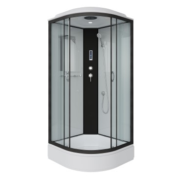 Душевая кабина Niagara Classic NG-6702-14P (100х100х215) средний поддон(26см),черный,стекло прозрачное,4 места
