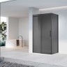 Душевой уголок Como-N VSR-4CN9016CGB, 1600*900, черный, стекло тонированное
