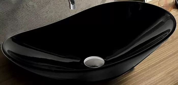 Раковина для ванной чёрная - глянцевая CeramaLux 7811АВ