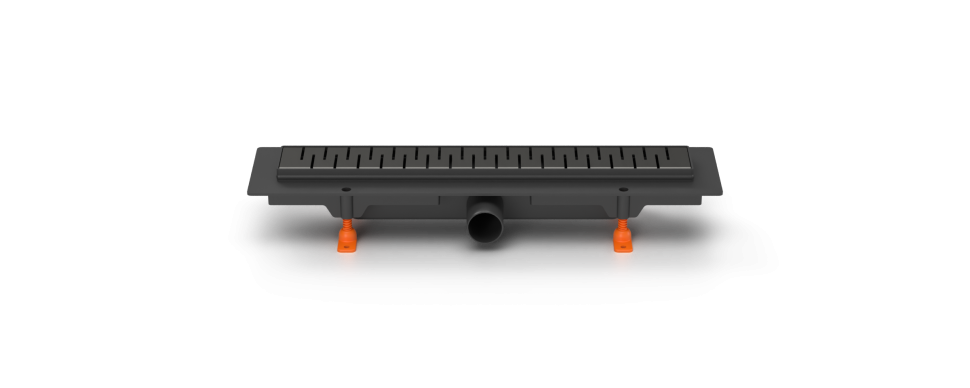 Душевой желоб MILLEAU Point M550PB с комбинированным затвором и черной декоративной решеткой