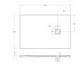 Душевой поддон из искусственного мрамора в комплекте с сифоном BelBagno UNO TRAY-MR-UNO-AH-120/80-35-NERO-CR