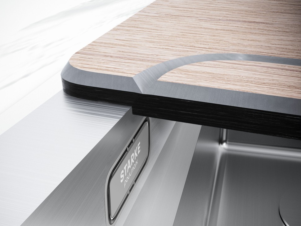 Мойка нерж. сталь NEXT-MULTI SINK 58-L UNI, PM785845-L-GM, вороненая сталь, 580х450мм, Paulmark