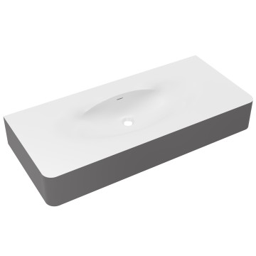 Раковина Каприз (Caprise) VCB-4CA120MWG, Corian, цвет белый матовый + серый матовый