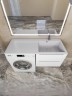 Раковина над стиральной машиной Uperwood Cosmos Quartz 120 см, правая, крыло слева, жасмин
