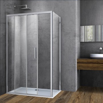 Душевой уголок Софт (Soft) VSR-3SO9012CL, 1200*900, хром, стекло прозрачное