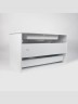 Тумба под раковину для ванной подвесная Uperwood Modul 95х44,4х55 см, белая/графит