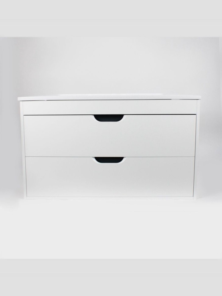 Тумба под раковину для ванной подвесная Uperwood Modul 95х44,4х55 см, белая/графит