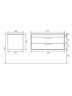 Тумба под раковину для ванной подвесная Uperwood Modul 95х44,4х55 см, белая/графит