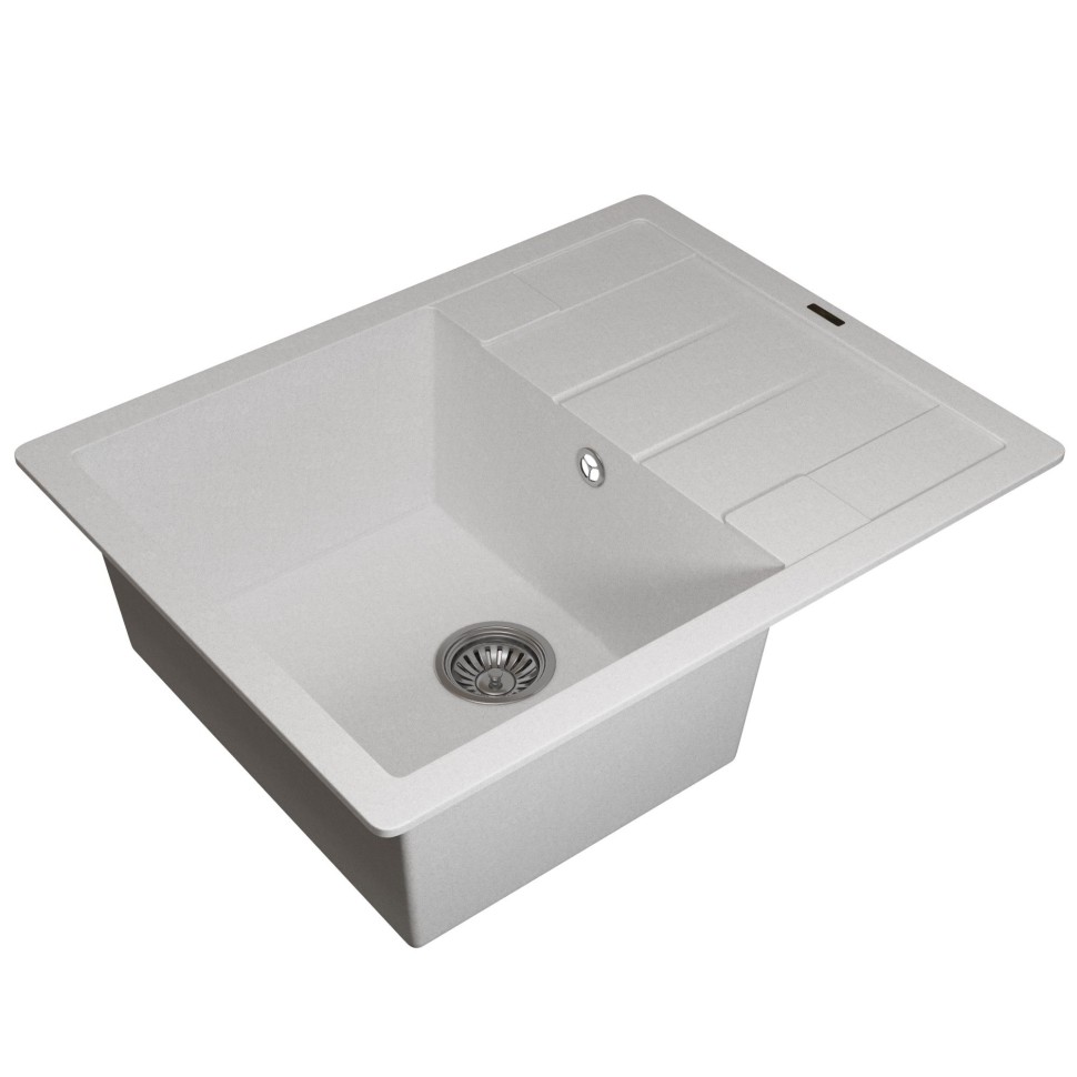 Кухонная мойка кварцевая Uperwood Quartz Premium UPD-03-01, прямоугольная, белая