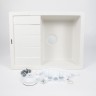 Кухонная мойка кварцевая Uperwood Quartz Premium UPD-03-01, прямоугольная, белая