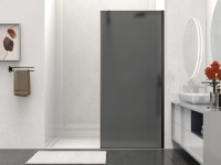 Душевая перегородка Walk-In VSW-1HS100GFB, 1000*2000, черный матовый, стекло матовое тонированное