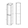 Шкаф Paola VSC-2P170GW-L подвесной, 1700*350*350, G.White, левый