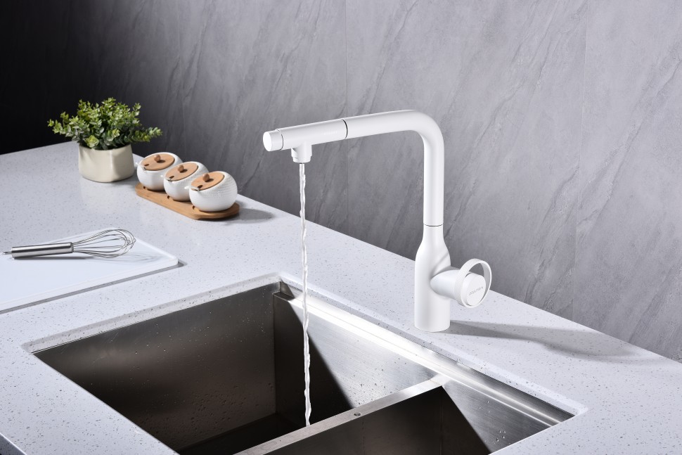 Смеситель для кухни Urban, белый матовый, Ur213104-431(WH), Starke-Paulmark