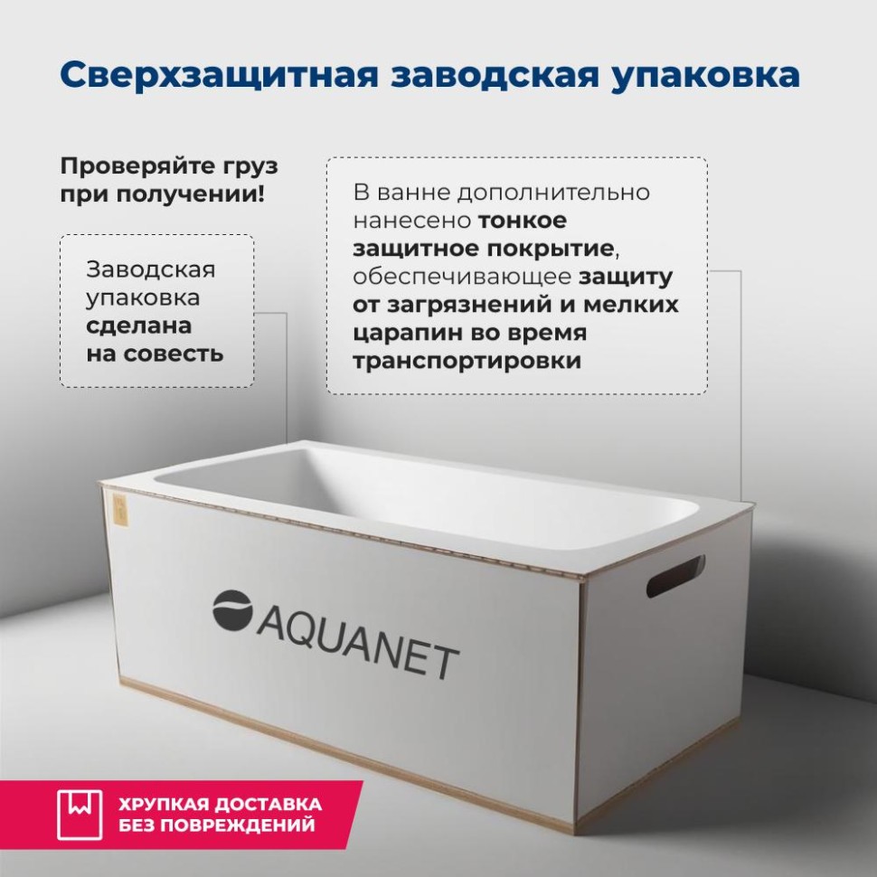 Акриловая ванна Aquanet Lotos 165x70 (с каркасом)