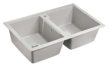 Мойка TANDEM 80/2, IT-GRANIT, PM238150-GR, серый, 810х500 мм, Paulmark
