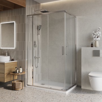 Душевой уголок BelBagno LUCE-AH-21-130/100-C-Cr
