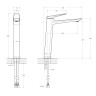 Смеситель для накладной раковины CEZARES LINER-LC-GM-W0