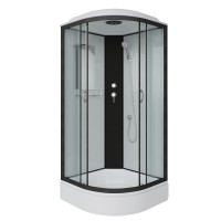 Душевая кабина Niagara Classic NG-6703-14 (80х80х215) средний поддон(26см),черный,стекло прозрачное,4 места