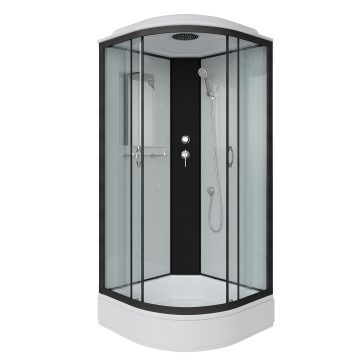 Душевая кабина Niagara Classic NG-6703-14 (80х80х215) средний поддон(26см),черный,стекло прозрачное,4 места