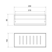 Полка Timo Luiro 18579/18 черное золото