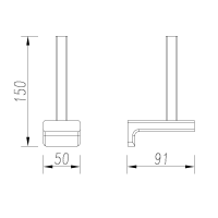 AQM7310MB Tivoli Держатель запасного рулона туалетной бумаги, черный матовый