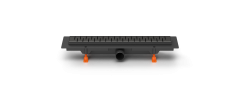 Душевой желоб MILLEAU Point M650PB с комбинированным затвором и черной декоративной решеткой