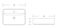 Раковина накладная MILLEAU Miel MU0084B-GW (белый глянец)