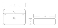 Раковина накладная MILLEAU Miel MU0084B-GW (белый глянец)