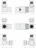 Автоматический терморегулятор 3D правый (G 1/2" НР х G 3/4" НГ)