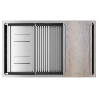 Мойка нерж. сталь NEXT-MULTI SINK 74-L UNI, PM787445-L-BS, брашированная сталь, 740х450мм, Paulmark