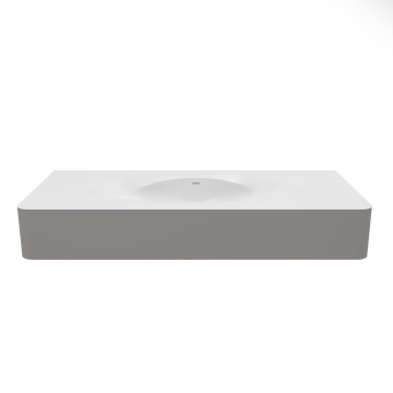 Раковина Каприз (Caprise) VCB-4CA120MWLG, Corian, цвет белый матовый + светло-серый матовый