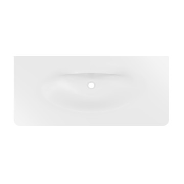 Раковина Каприз (Caprise) VCB-4CA120MWLG, Corian, цвет белый матовый + светло-серый матовый