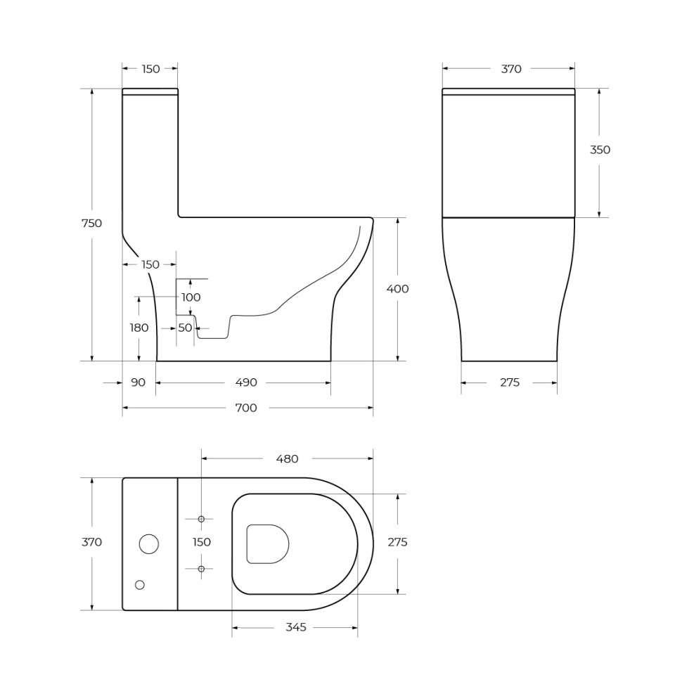 Унитаз-моноблок с сиденьем BelBagno LOUNGE BB8618CPR-MN/SC