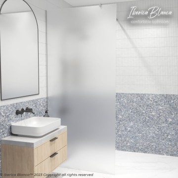 Душевая перегородка IBERICA BLANCA Mod.602 Walk In матовое стекло/хром 100х200см (IB602.MC.200.100)