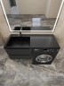 Раковина над стиральной машиной Uperwood Cosmos Quartz 120 см, левая, крыло справа, уголь