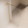 Душевая перегородка Волк-Ин (Walk-In) VLSW-1H100CLG, 1000*2000, брашированное золото, стекло прозрачное