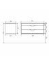 Тумба под раковину для ванной подвесная Uperwood Modul 95х44,4х55 см, чернаяатовая