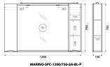 Шкаф подвесной BelBagno MARINO-SPC-1200/750-2A-BL-P