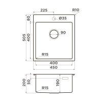 Кухонная мойка Omoikiri Amadare 45-IN нерж. сталь/нержавеющая сталь