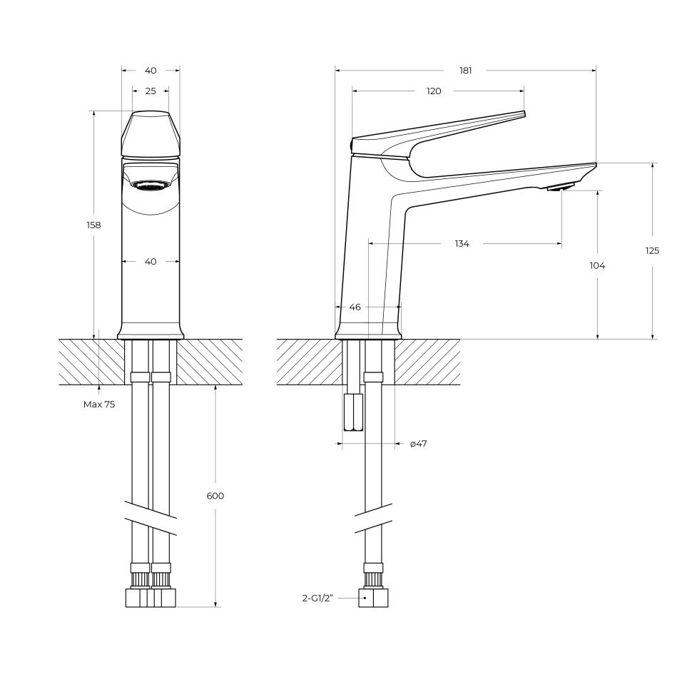 Смеситель для раковины CEZARES LINER-LS-01-W0