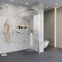 Душевая перегородка Niagara Nova NG-661-90 (90х195) хром,стекло прозрачное,1 место
