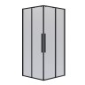Душевое ограждение Niagara Nova NG-6823-34ВLACK (90х90х195) квадрат,черный матовый,двери раздвижные,стекло прозрачное,1 место